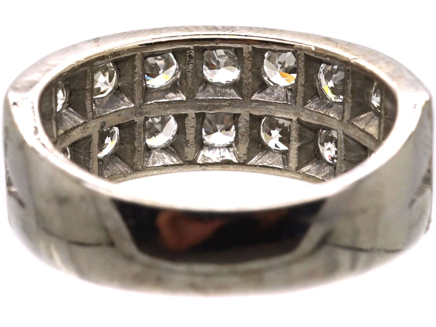 18ct White Gold Ring By Charles Green & Sons Set With Diamonds 6 18ct White Gold Ring By Charles Green & Sons Set With Diamonds - Image 4