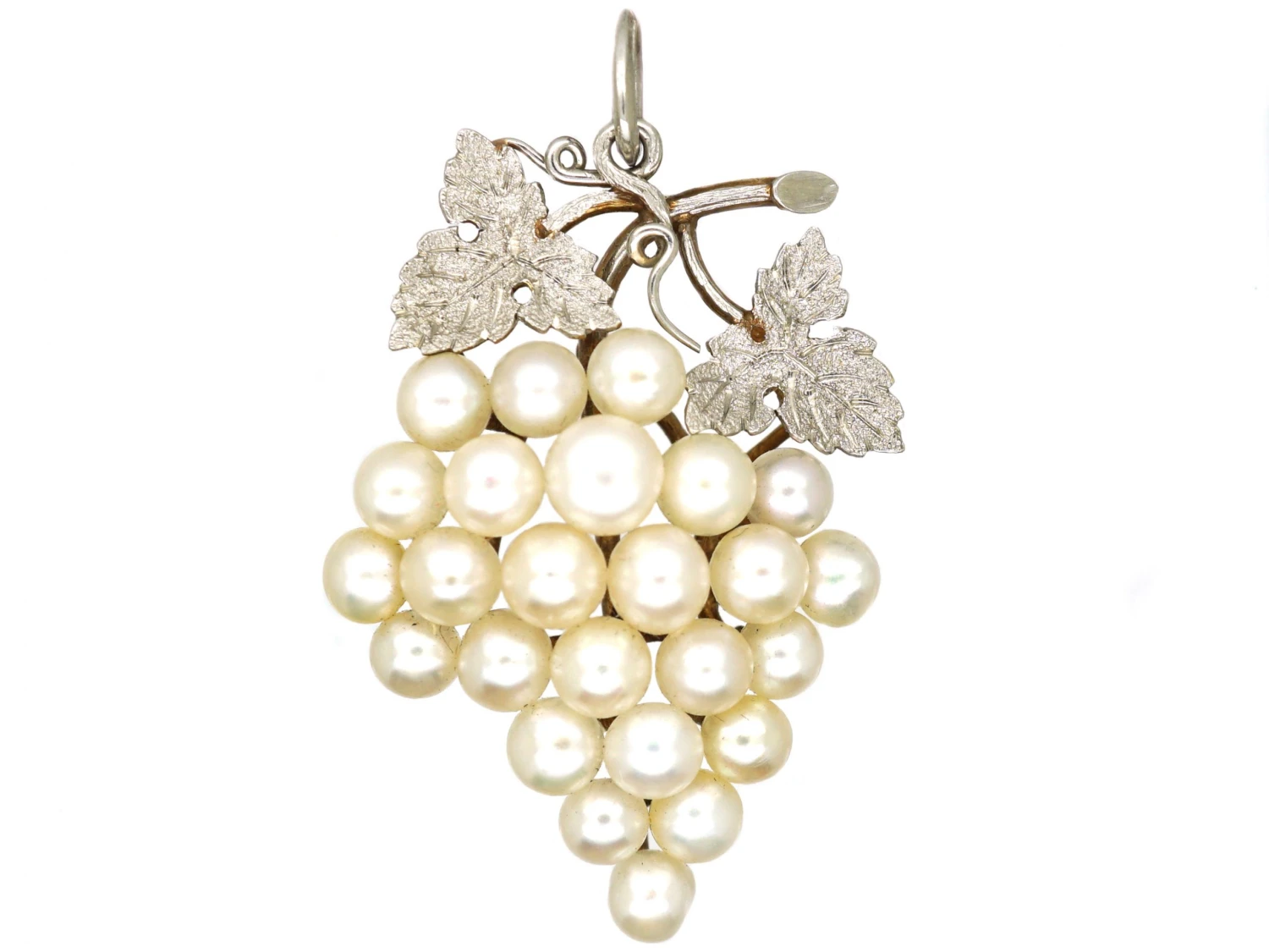 Edwardian 15ct Gold & Platinum Grapes Pendant 3 Edwardian 15ct Gold & Platinum Grapes Pendant