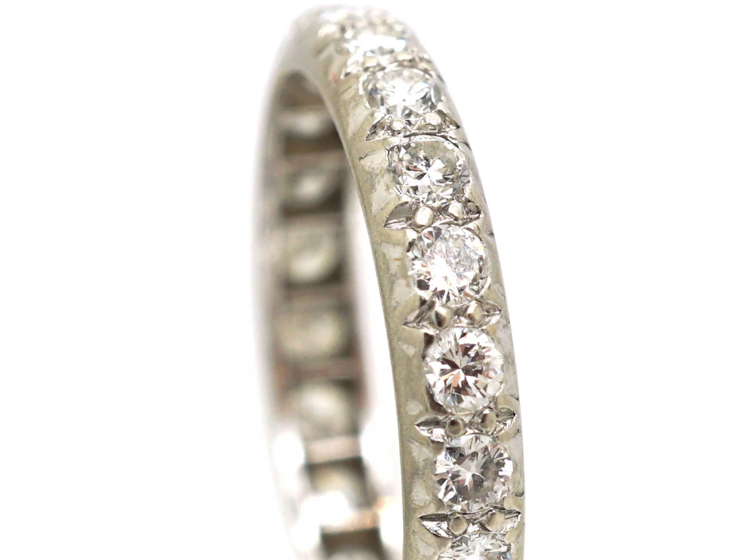 Early 20th Century Diamond Eternity Ring With Curved Edges 4 Early 20th Century Diamond Eternity Ring With Curved Edges - Image 2