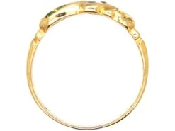 Edwardian 18ct Gold Crossover Ring Set With Green Garnets & Diamonds 10 Edwardian 18ct Gold Crossover Ring Set With Green Garnets & Diamonds -Antique Jewellery Company DSC07316 scaled 1