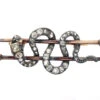 Victorian Coiled Snake Brooch Set With Diamonds & Natural Pearls -Antique Jewellery Company DSC07318 1