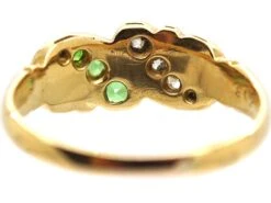 Edwardian 18ct Gold Crossover Ring Set With Green Garnets & Diamonds 11 Edwardian 18ct Gold Crossover Ring Set With Green Garnets & Diamonds -Antique Jewellery Company DSC07318 scaled 1