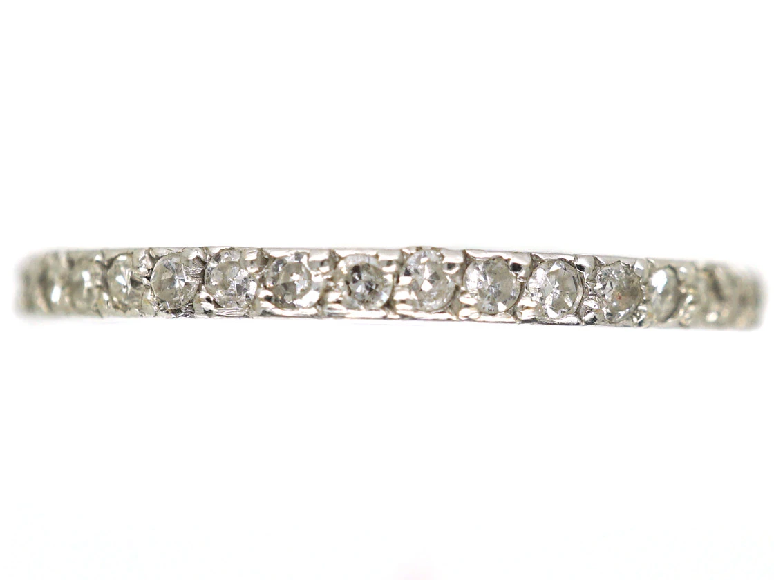 Platinum & Diamond Narrow Eternity Ring 3 Platinum & Diamond Narrow Eternity Ring
