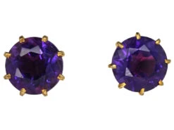Amethyst & Gold Earrings