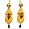 Victorian 15ct Gold & Almandine Garnet Drop Earrings 2 Victorian 15ct Gold & Almandine Garnet Drop Earrings -Antique Jewellery Company DSC07331