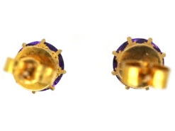 Amethyst & Gold Earrings 11 Amethyst & Gold Earrings -Antique Jewellery Company DSC07332