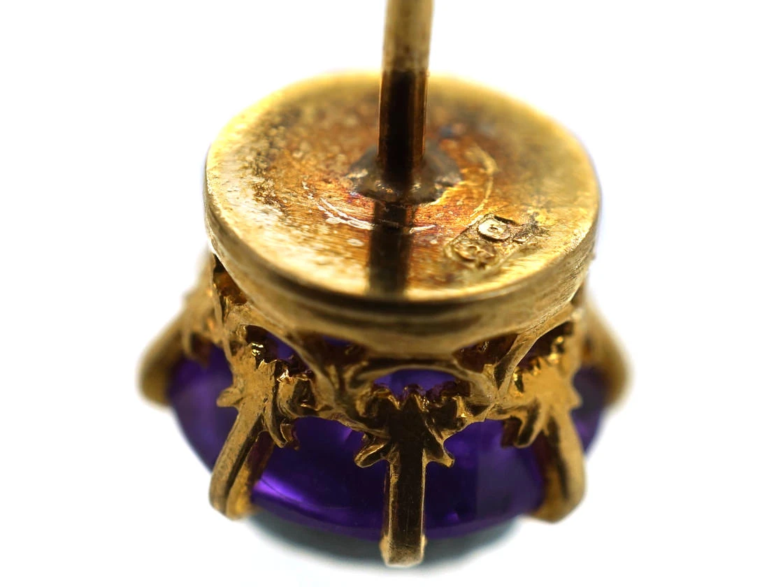 Amethyst & Gold Earrings 6 Amethyst & Gold Earrings - Image 4