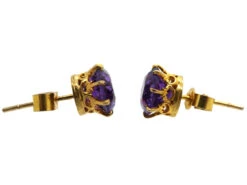 Amethyst & Gold Earrings 9 Amethyst & Gold Earrings -Antique Jewellery Company DSC07336