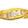 Victorian 18ct Gold Five Stone Diamond Slanted Ring -Antique Jewellery Company DSC07353 copy