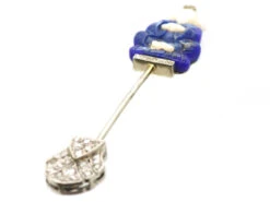 French 18ct White Gold Jabot Pin Of Confucius 8 French 18ct White Gold Jabot Pin Of Confucius -Antique Jewellery Company DSC07360 copy