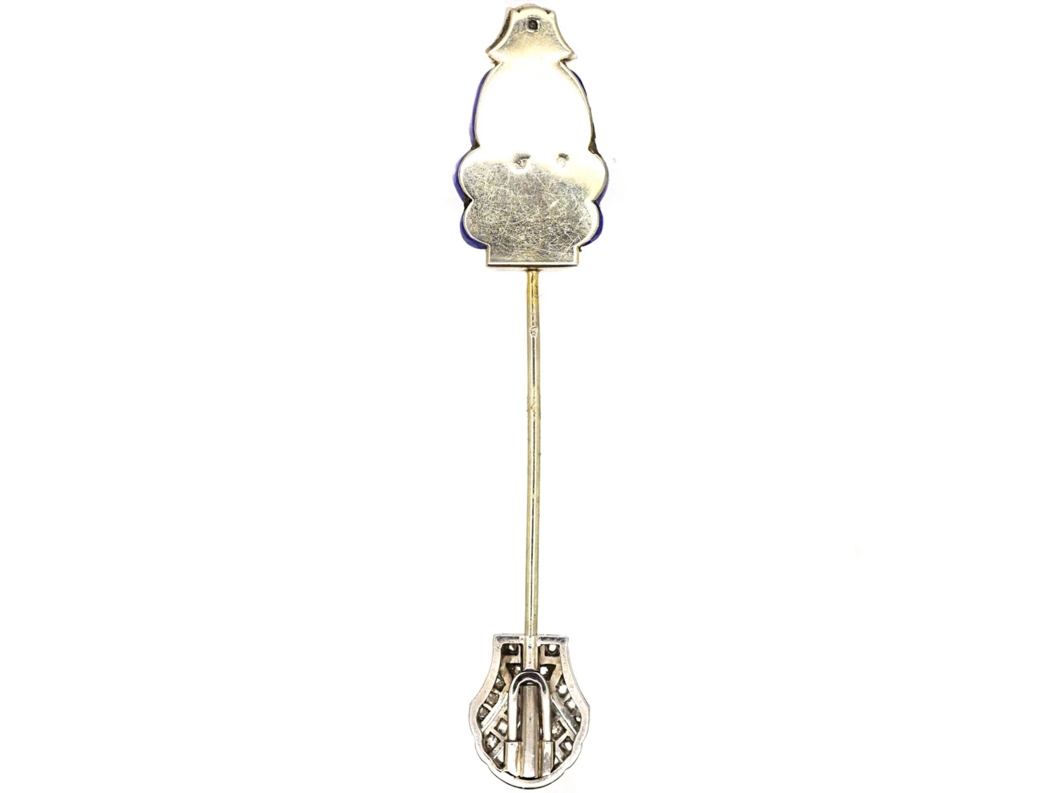 French 18ct White Gold Jabot Pin Of Confucius 6 French 18ct White Gold Jabot Pin Of Confucius - Image 4