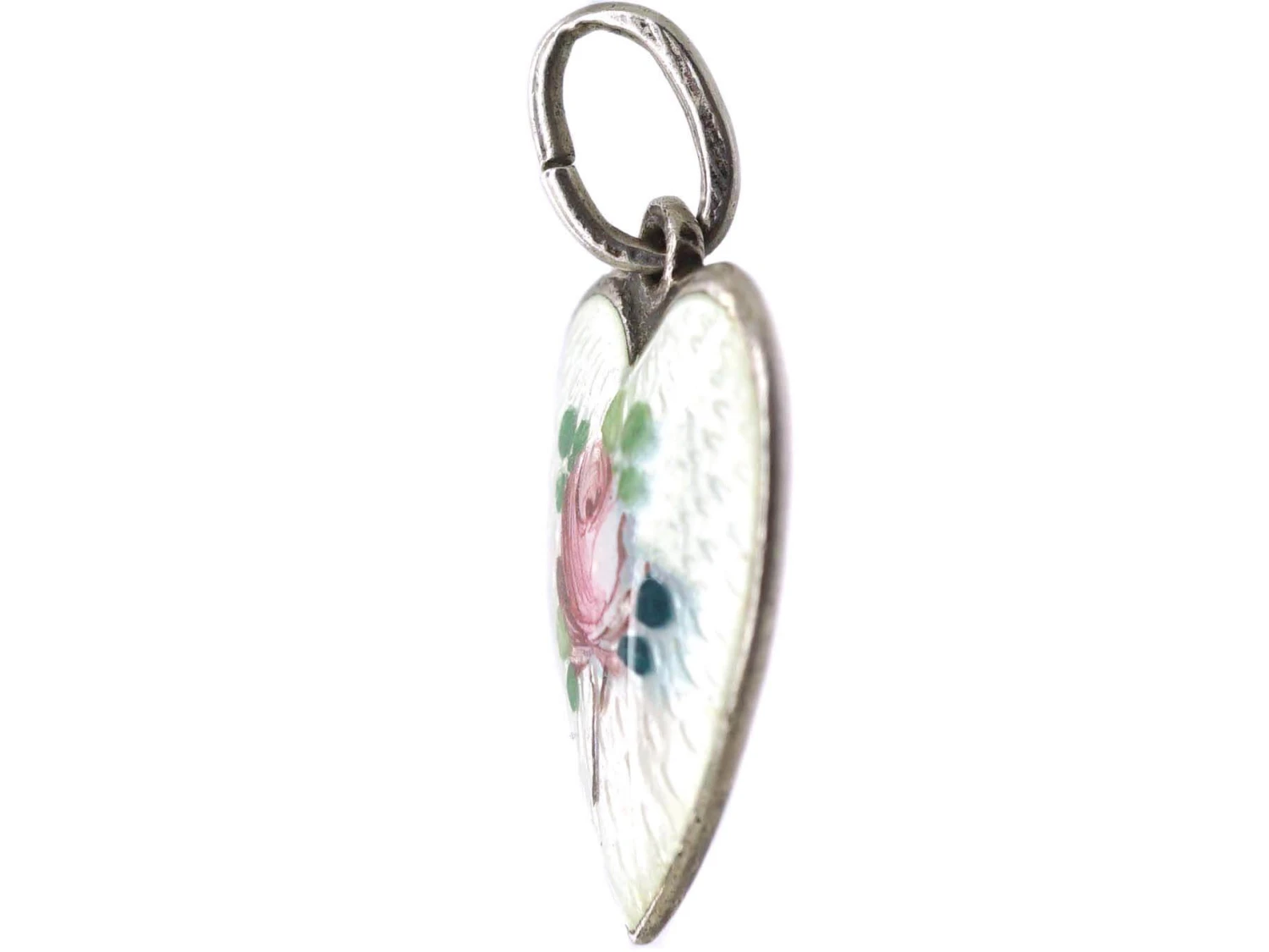 Norwegian Heart Shaped Pendant With Enamelled Rose & Lion 4 Norwegian Heart Shaped Pendant With Enamelled Rose & Lion - Image 2