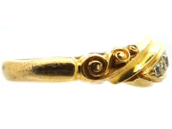 Victorian 18ct Gold Five Stone Diamond Slanted Ring -Antique Jewellery Company DSC07384 copy