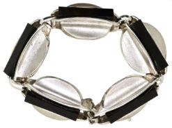 1960s Onyx & Silver Bracelet