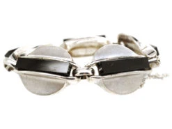 1960s Onyx & Silver Bracelet 9 1960s Onyx & Silver Bracelet -Antique Jewellery Company DSC07390 1