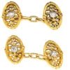 Belle Epoque 18ct Gold & Diamond Set Oval Cufflinks 2 Belle Epoque 18ct Gold & Diamond Set Oval Cufflinks -Antique Jewellery Company DSC07390 3