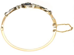 Edwardian 15ct Gold Twist Design Diamond Bangle 7 Edwardian 15ct Gold Twist Design Diamond Bangle -Antique Jewellery Company DSC07425