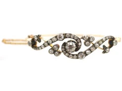 Edwardian 15ct Gold Twist Design Diamond Bangle 6 Edwardian 15ct Gold Twist Design Diamond Bangle -Antique Jewellery Company DSC07427