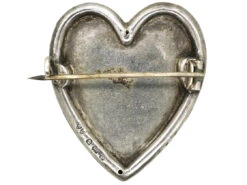 Edwardian Heart Shaped Brooch With Swallow Motif 9 Edwardian Heart Shaped Brooch With Swallow Motif -Antique Jewellery Company DSC07456