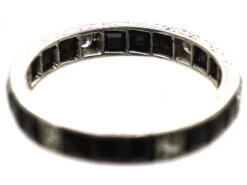 Early 20th Century Platinum Eternity Ring Set With Onyx & Diamonds 9 Early 20th Century Platinum Eternity Ring Set With Onyx & Diamonds -Antique Jewellery Company DSC07459