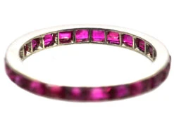 Art Deco Platinum Eternity Ring Set With Rubies 10 Art Deco Platinum Eternity Ring Set With Rubies -Antique Jewellery Company DSC07486 copy