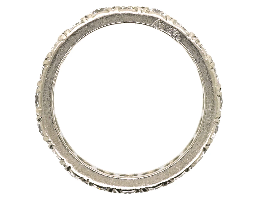 French Platinum & Diamond Eternity Ring 9 French Platinum & Diamond Eternity Ring - Image 7