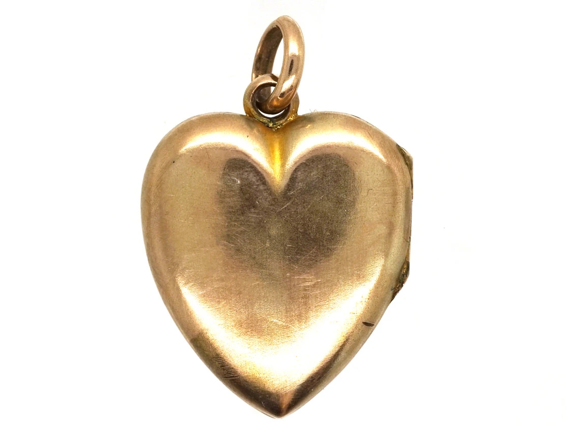 Edwardian 9ct Gold & Pearl Heart Locket 5 Edwardian 9ct Gold & Pearl Heart Locket - Image 3