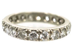 French Platinum & Diamond Eternity Ring 19 French Platinum & Diamond Eternity Ring -Antique Jewellery Company DSC07513