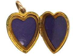 Edwardian 9ct Gold & Pearl Heart Locket 9 Edwardian 9ct Gold & Pearl Heart Locket -Antique Jewellery Company DSC07514