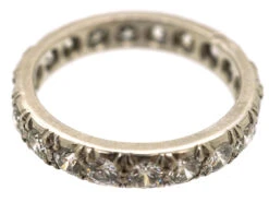 French Platinum & Diamond Eternity Ring 14 French Platinum & Diamond Eternity Ring -Antique Jewellery Company DSC07515