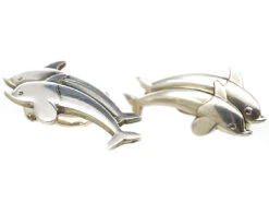 Silver Dolphin Clip On Earrings By Arno Malinowski For Georg Jensen