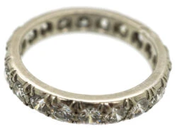 French Platinum & Diamond Eternity Ring 13 French Platinum & Diamond Eternity Ring -Antique Jewellery Company DSC07516