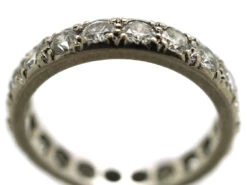 French Platinum & Diamond Eternity Ring 15 French Platinum & Diamond Eternity Ring -Antique Jewellery Company DSC07519