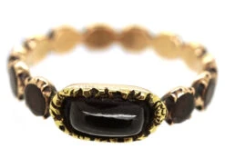 Georgian Flat Cut & Cabochon Garnet Eternity Ring 14 Georgian Flat Cut & Cabochon Garnet Eternity Ring -Antique Jewellery Company DSC07605