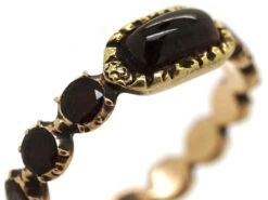 Georgian Flat Cut & Cabochon Garnet Eternity Ring 11 Georgian Flat Cut & Cabochon Garnet Eternity Ring -Antique Jewellery Company DSC07612