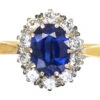 18ct Gold, Sapphire & Diamond Cluster Ring 2 18ct Gold, Sapphire & Diamond Cluster Ring -Antique Jewellery Company DSC07614