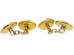 Edwardian 15ct Gold & Mother Of Pearl Button Cufflinks -Antique Jewellery Company DSC07624