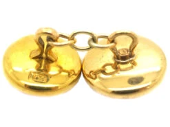 Edwardian 15ct Gold & Mother Of Pearl Button Cufflinks -Antique Jewellery Company DSC07626 1