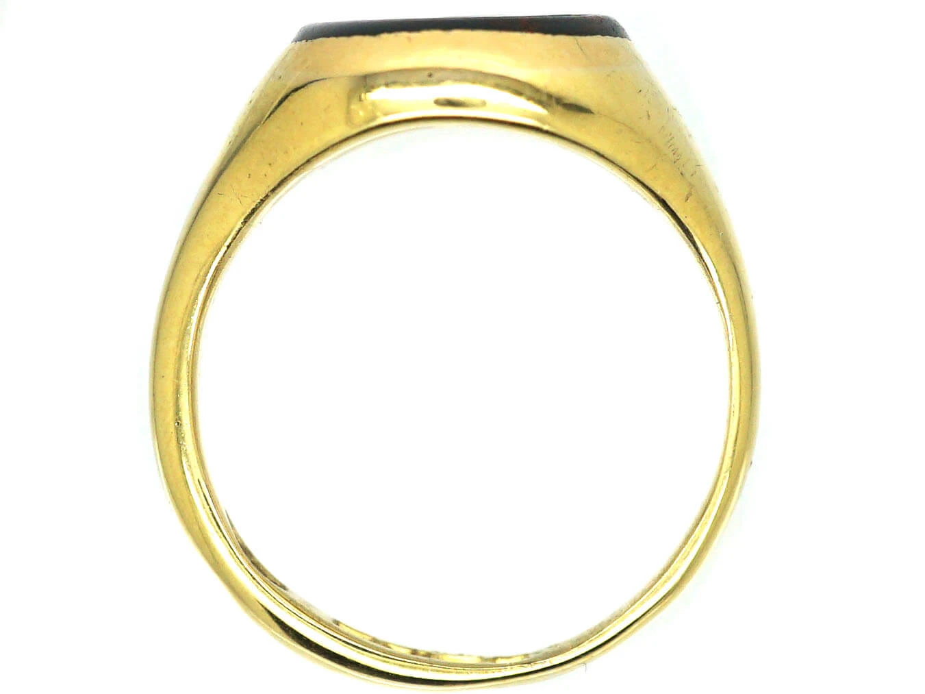 Early 20th Century 18ct Gold Signet Ring With Bloodstone Intaglio Of A Huntsman 5 Early 20th Century 18ct Gold Signet Ring With Bloodstone Intaglio Of A Huntsman - Image 3
