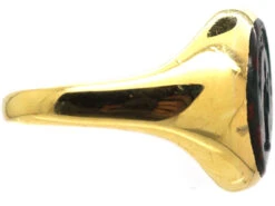 Early 20th Century 18ct Gold Signet Ring With Bloodstone Intaglio Of A Huntsman 13 Early 20th Century 18ct Gold Signet Ring With Bloodstone Intaglio Of A Huntsman -Antique Jewellery Company DSC07643 copy