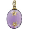 Victorian Oval Amethyst Pendant Set With Two Rose Diamond Stars With Diamond Set Bale 2 Victorian Oval Amethyst Pendant Set With Two Rose Diamond Stars With Diamond Set Bale -Antique Jewellery Company DSC07655