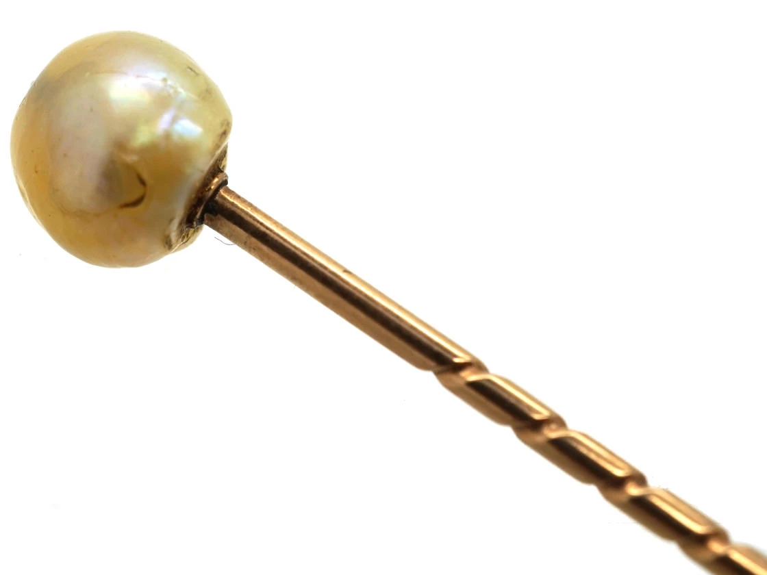 Large Natural Baroque Pearl Tie Pin 4 Large Natural Baroque Pearl Tie Pin - Image 2