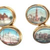 19th Century Indian 18ct Gold Cufflinks With Miniatures -Antique Jewellery Company DSC07679 1