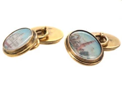 19th Century Indian 18ct Gold Cufflinks With Miniatures 8 19th Century Indian 18ct Gold Cufflinks With Miniatures -Antique Jewellery Company DSC07688
