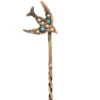 Edwardian 9ct Gold Swallow Tie Pin Set With Turquoise & Natural Split Pearls By Murrle Bennett & Co 1 Edwardian 9ct Gold Swallow Tie Pin Set With Turquoise & Natural Split Pearls By Murrle Bennett & Co -Antique Jewellery Company DSC07689 1