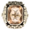 Art Deco Silver & Pink Citrine Ring -Antique Jewellery Company DSC07689