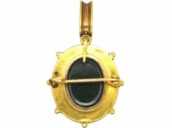 Victorian 18ct Gold Etruscan Revival Pendant With Scarab Motif -Antique Jewellery Company DSC07730 scaled 1