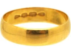 Victorian 22ct Gold Wide Wedding Ring -Antique Jewellery Company DSC07737 scaled 1