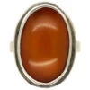 Cabochon Amber & Silver Oval Ring -Antique Jewellery Company DSC07796