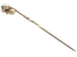 Edwardian Baroque Pearl Set With A Rose Diamond Tie Pin -Antique Jewellery Company DSC07870